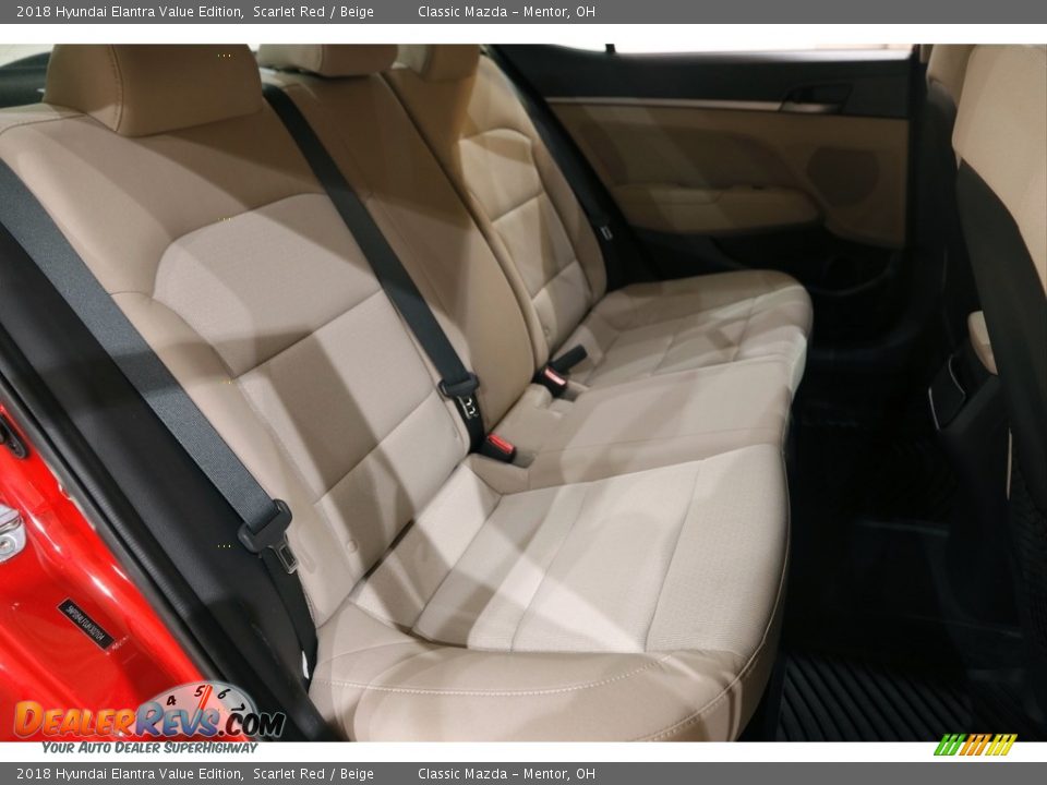 2018 Hyundai Elantra Value Edition Scarlet Red / Beige Photo #15