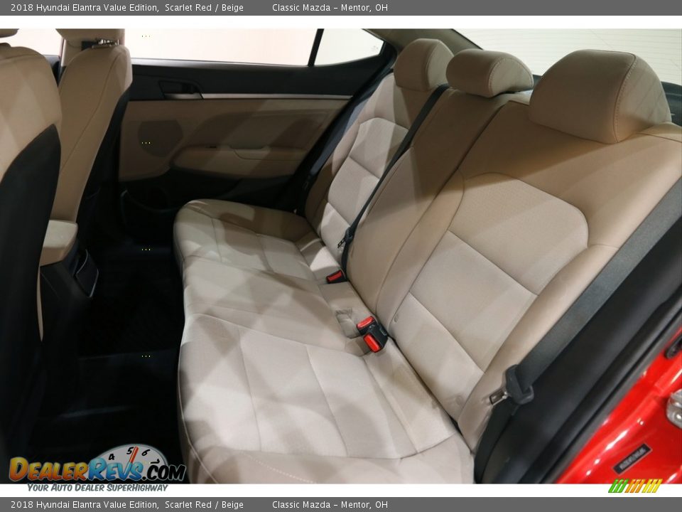 2018 Hyundai Elantra Value Edition Scarlet Red / Beige Photo #16