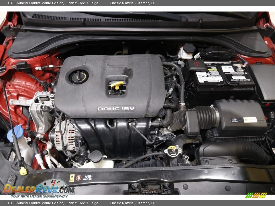 2018 Hyundai Elantra Value Edition Scarlet Red / Beige Photo #18