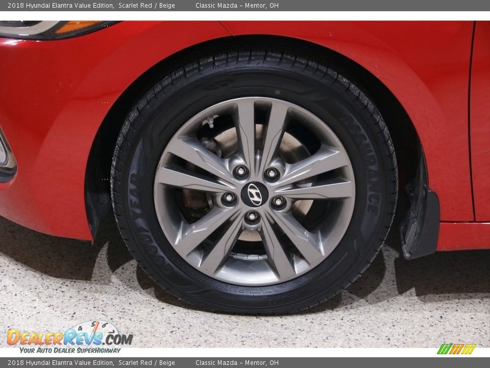 2018 Hyundai Elantra Value Edition Scarlet Red / Beige Photo #19