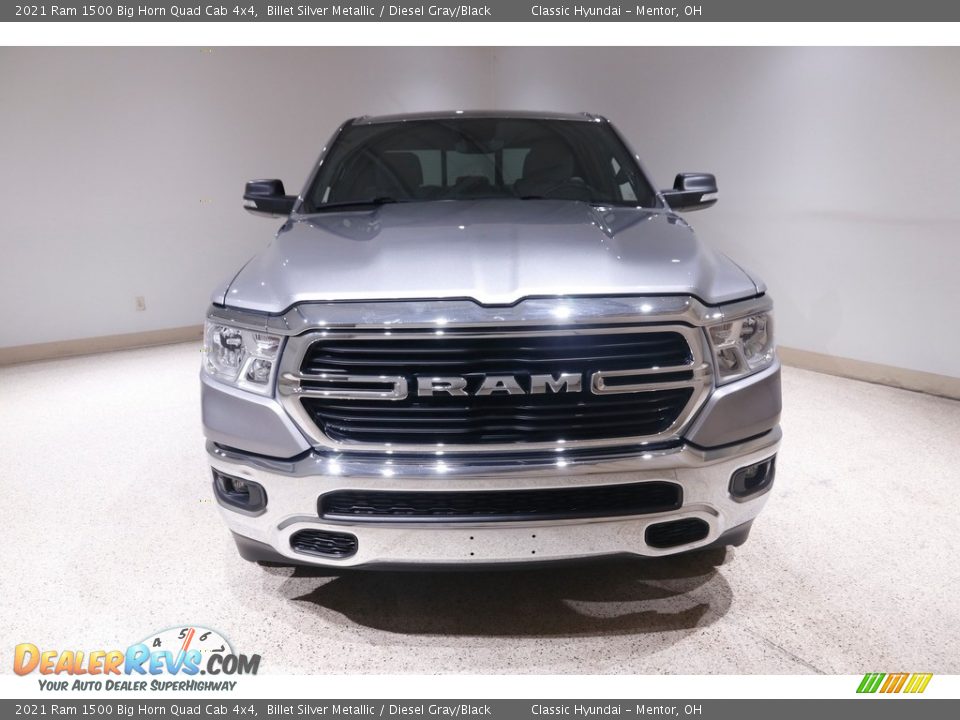 2021 Ram 1500 Big Horn Quad Cab 4x4 Billet Silver Metallic / Diesel Gray/Black Photo #2
