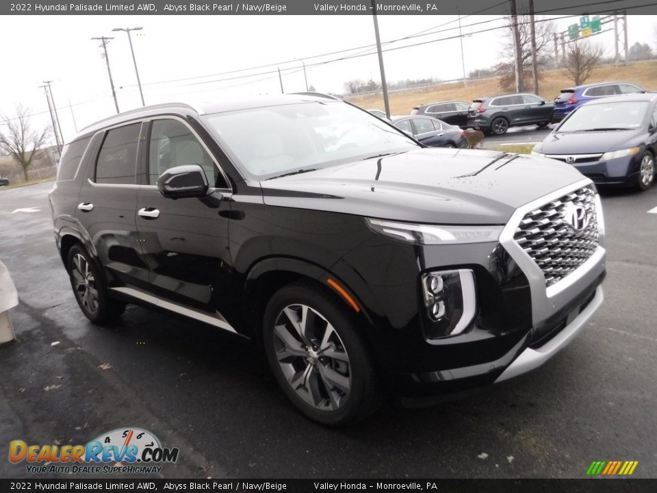 2022 Hyundai Palisade Limited AWD Abyss Black Pearl / Navy/Beige Photo #6