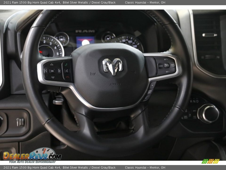 2021 Ram 1500 Big Horn Quad Cab 4x4 Billet Silver Metallic / Diesel Gray/Black Photo #7