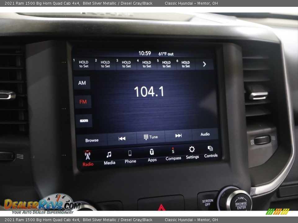 2021 Ram 1500 Big Horn Quad Cab 4x4 Billet Silver Metallic / Diesel Gray/Black Photo #10
