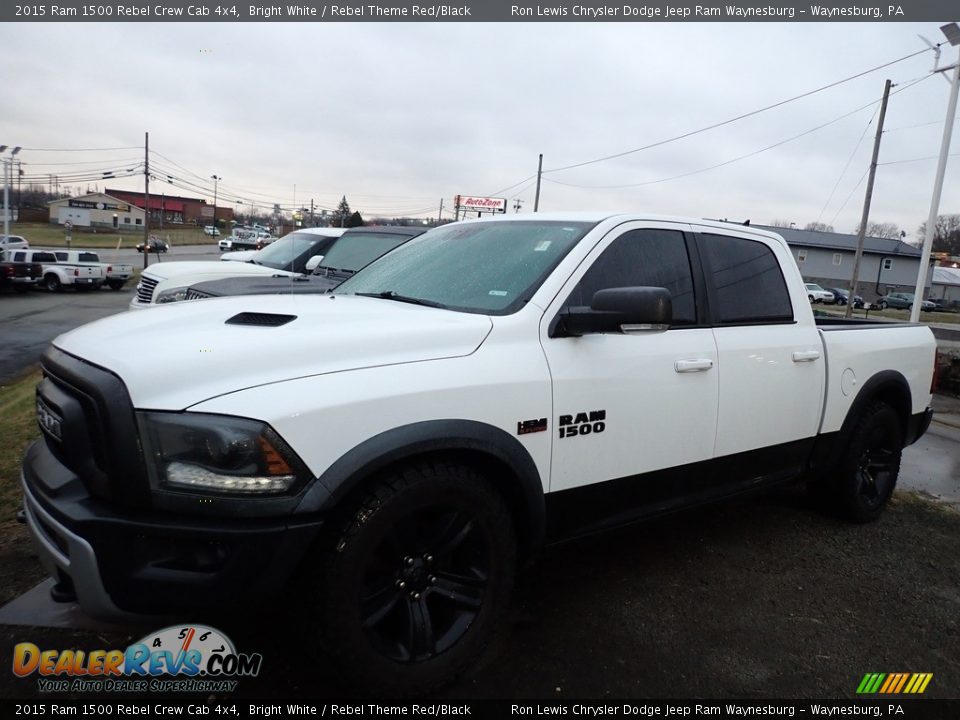 2015 Ram 1500 Rebel Crew Cab 4x4 Bright White / Rebel Theme Red/Black Photo #1