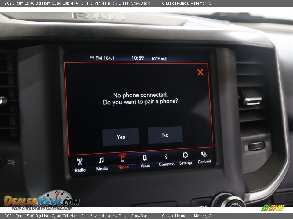 2021 Ram 1500 Big Horn Quad Cab 4x4 Billet Silver Metallic / Diesel Gray/Black Photo #11