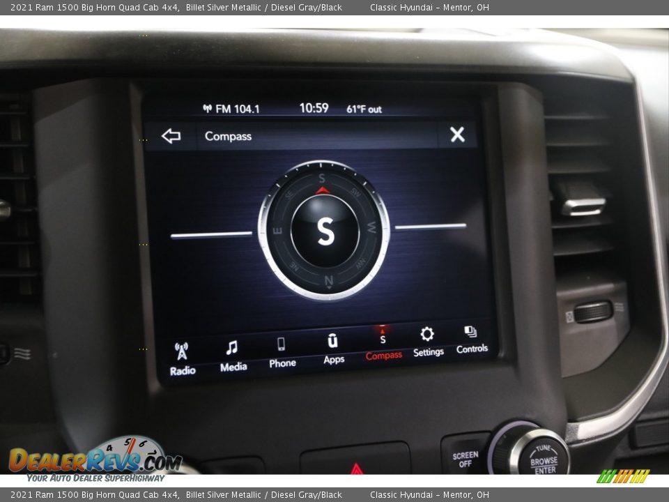 2021 Ram 1500 Big Horn Quad Cab 4x4 Billet Silver Metallic / Diesel Gray/Black Photo #12