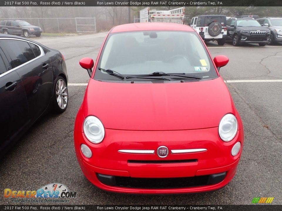 2017 Fiat 500 Pop Rosso (Red) / Nero (Black) Photo #2