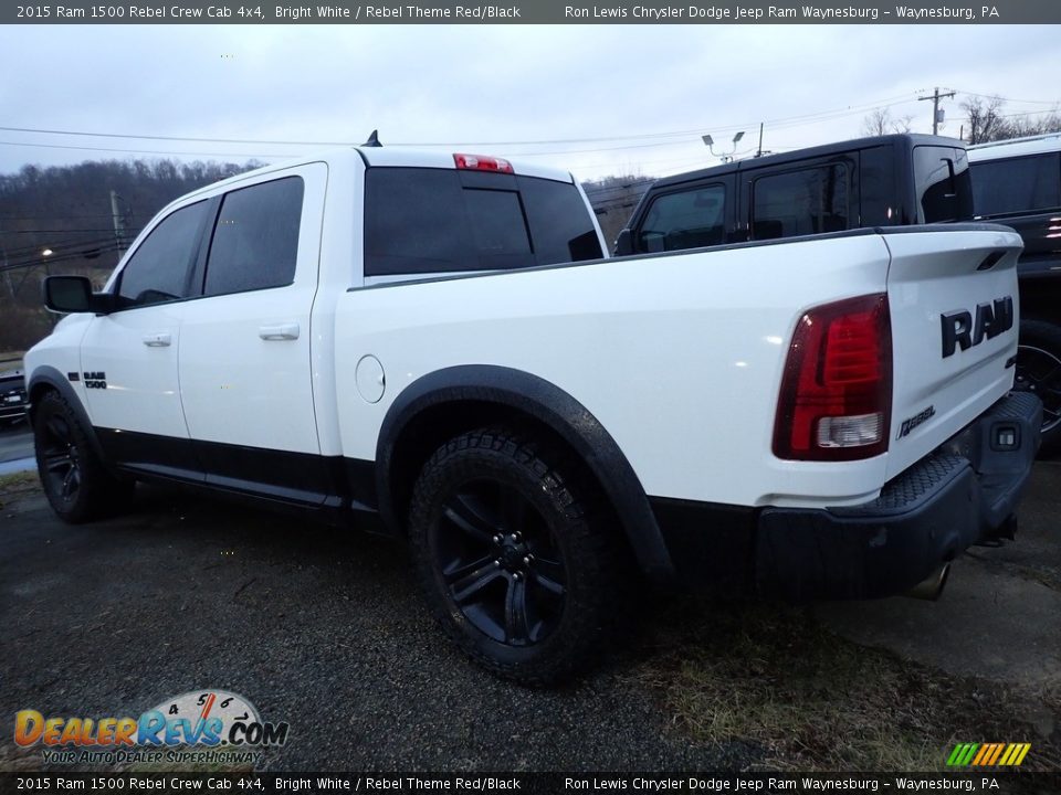 2015 Ram 1500 Rebel Crew Cab 4x4 Bright White / Rebel Theme Red/Black Photo #2