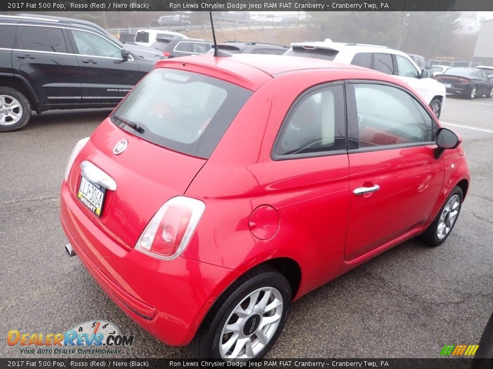 2017 Fiat 500 Pop Rosso (Red) / Nero (Black) Photo #3