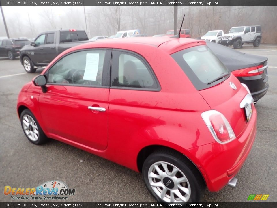 2017 Fiat 500 Pop Rosso (Red) / Nero (Black) Photo #4