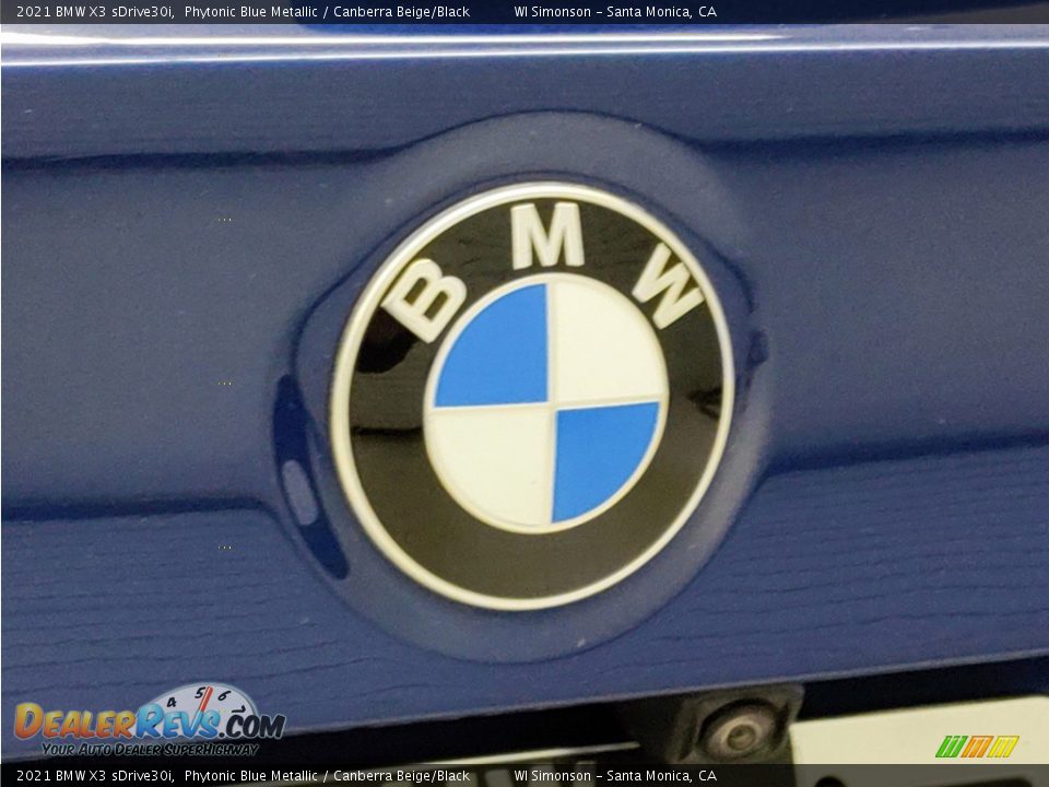 2021 BMW X3 sDrive30i Phytonic Blue Metallic / Canberra Beige/Black Photo #9