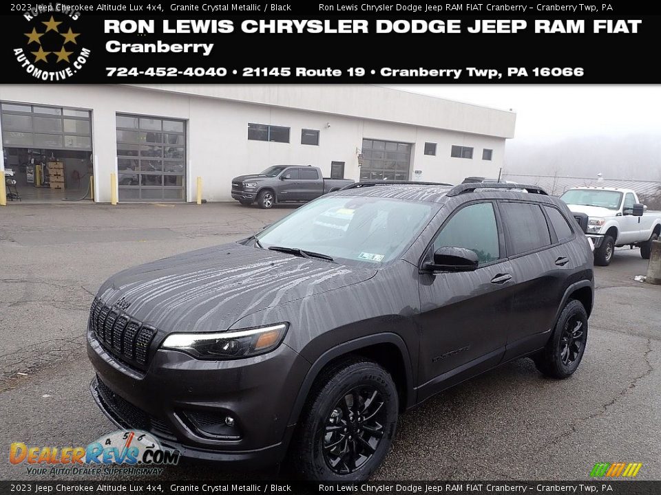 2023 Jeep Cherokee Altitude Lux 4x4 Granite Crystal Metallic / Black Photo #1