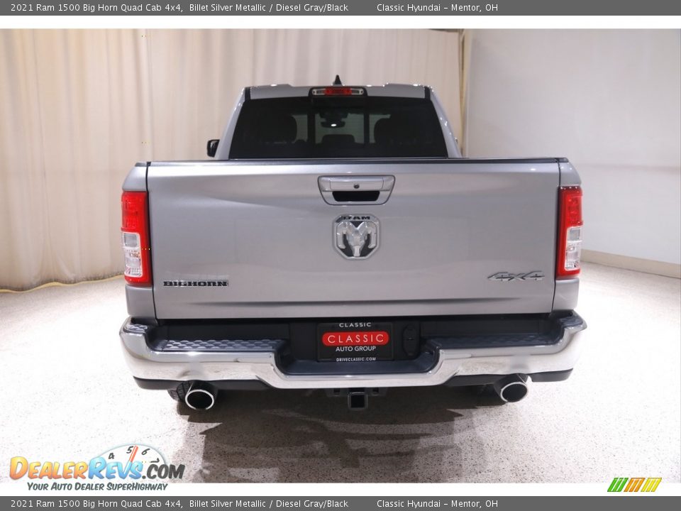 2021 Ram 1500 Big Horn Quad Cab 4x4 Billet Silver Metallic / Diesel Gray/Black Photo #21