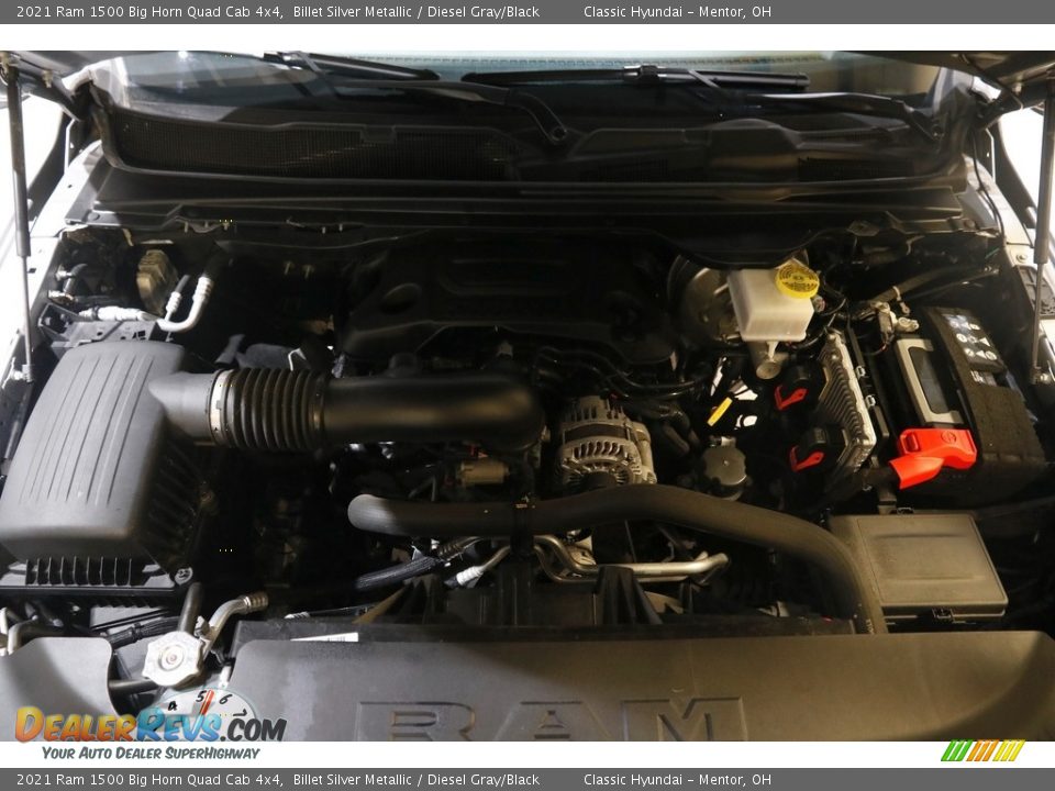 2021 Ram 1500 Big Horn Quad Cab 4x4 Billet Silver Metallic / Diesel Gray/Black Photo #22