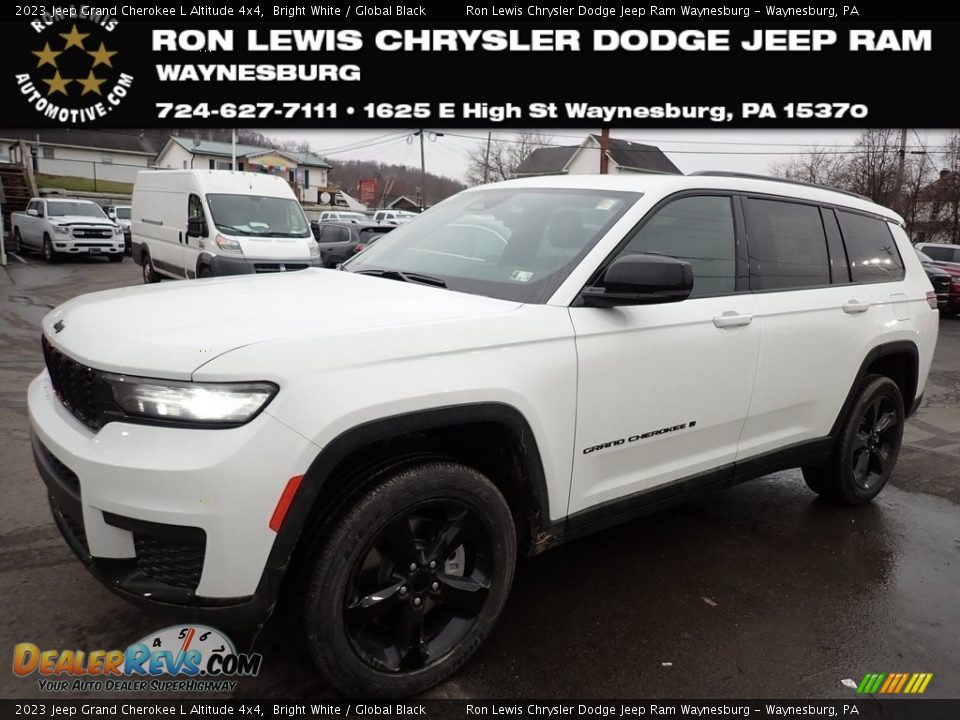 2023 Jeep Grand Cherokee L Altitude 4x4 Bright White / Global Black Photo #1