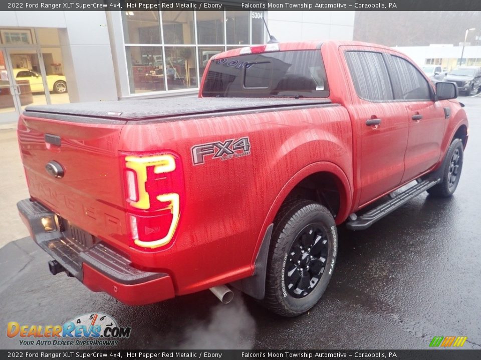 2022 Ford Ranger XLT SuperCrew 4x4 Hot Pepper Red Metallic / Ebony Photo #2