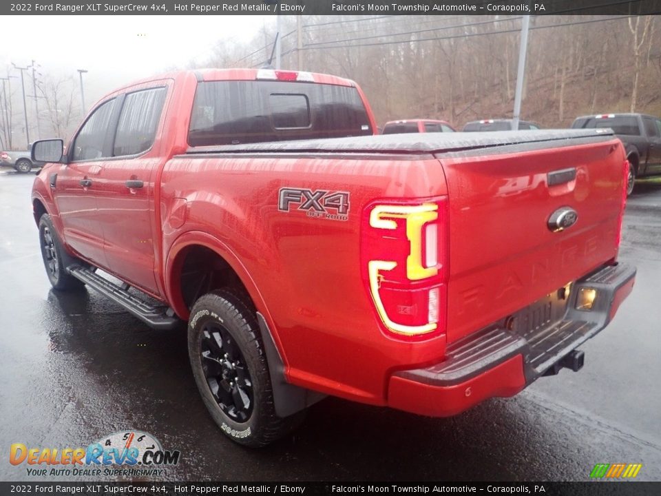 2022 Ford Ranger XLT SuperCrew 4x4 Hot Pepper Red Metallic / Ebony Photo #4