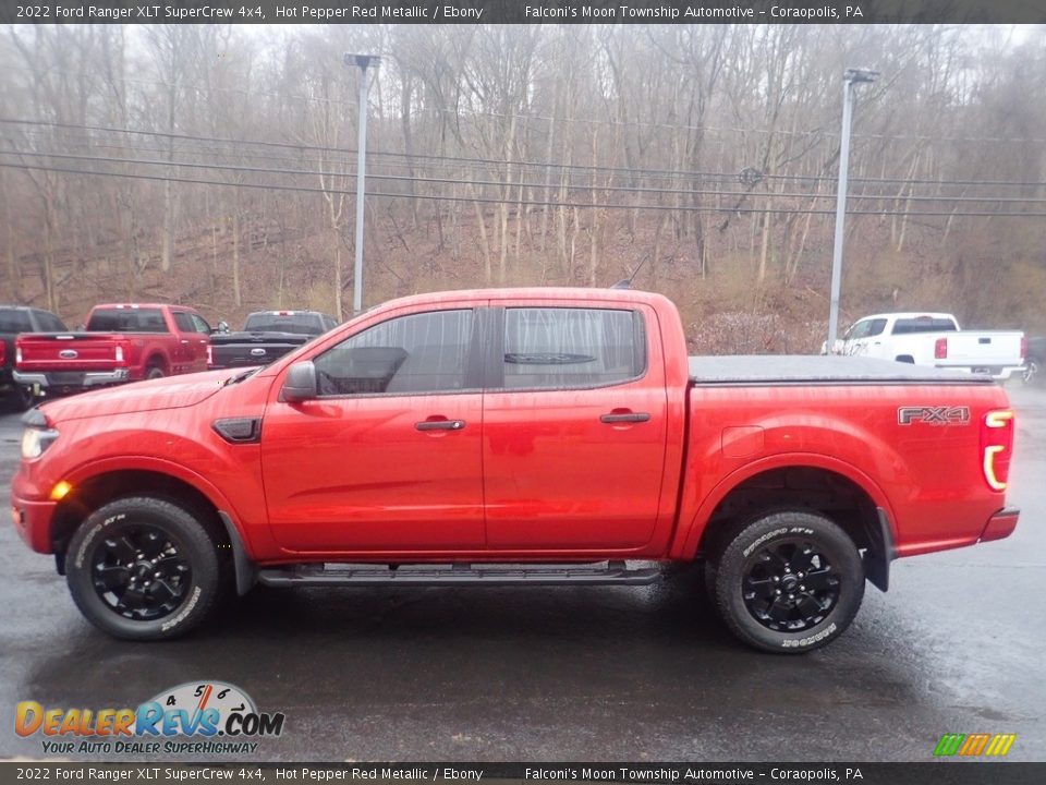 2022 Ford Ranger XLT SuperCrew 4x4 Hot Pepper Red Metallic / Ebony Photo #5