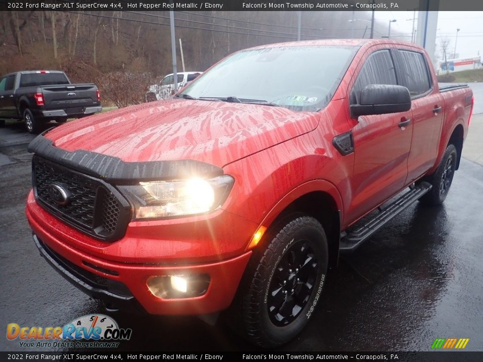 2022 Ford Ranger XLT SuperCrew 4x4 Hot Pepper Red Metallic / Ebony Photo #6