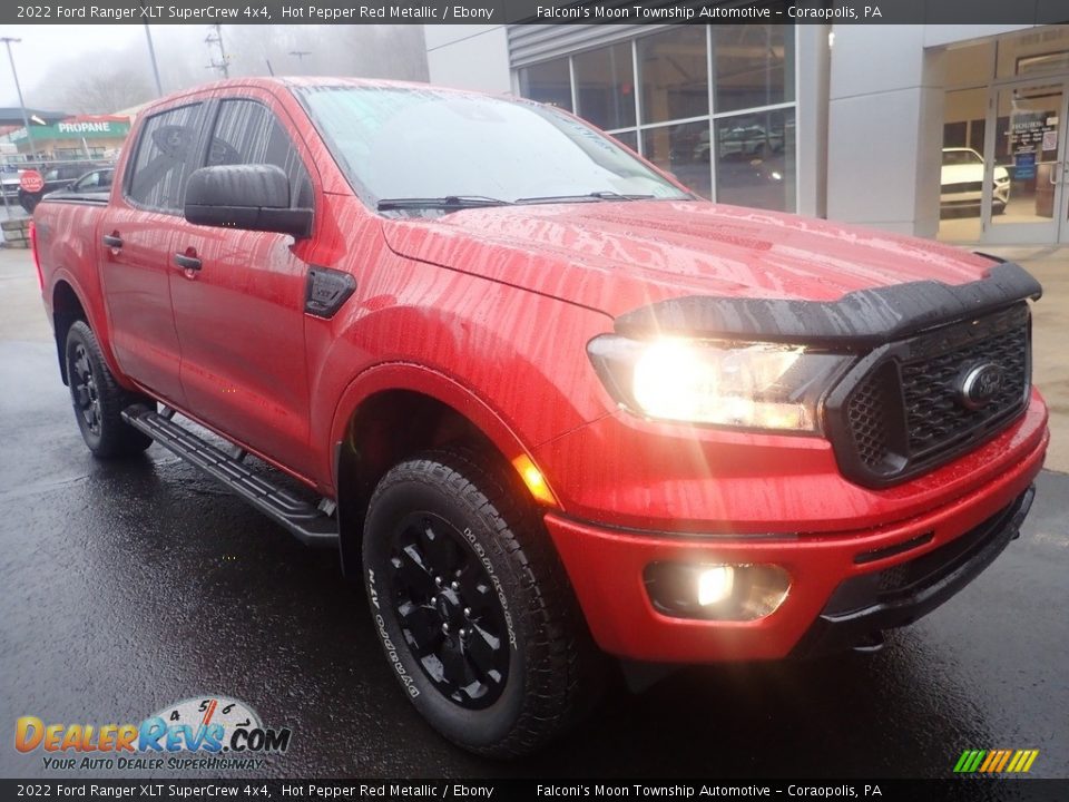 2022 Ford Ranger XLT SuperCrew 4x4 Hot Pepper Red Metallic / Ebony Photo #8