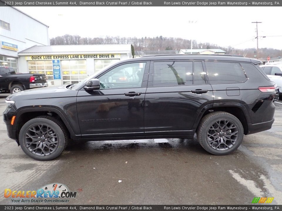 2023 Jeep Grand Cherokee L Summit 4x4 Diamond Black Crystal Pearl / Global Black Photo #2