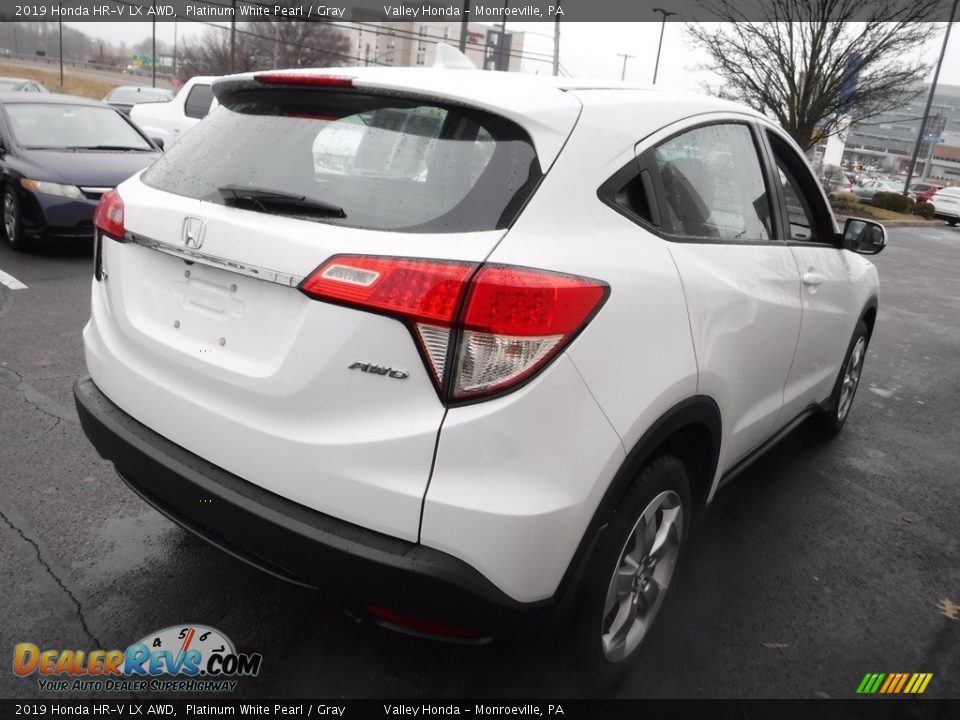 2019 Honda HR-V LX AWD Platinum White Pearl / Gray Photo #6