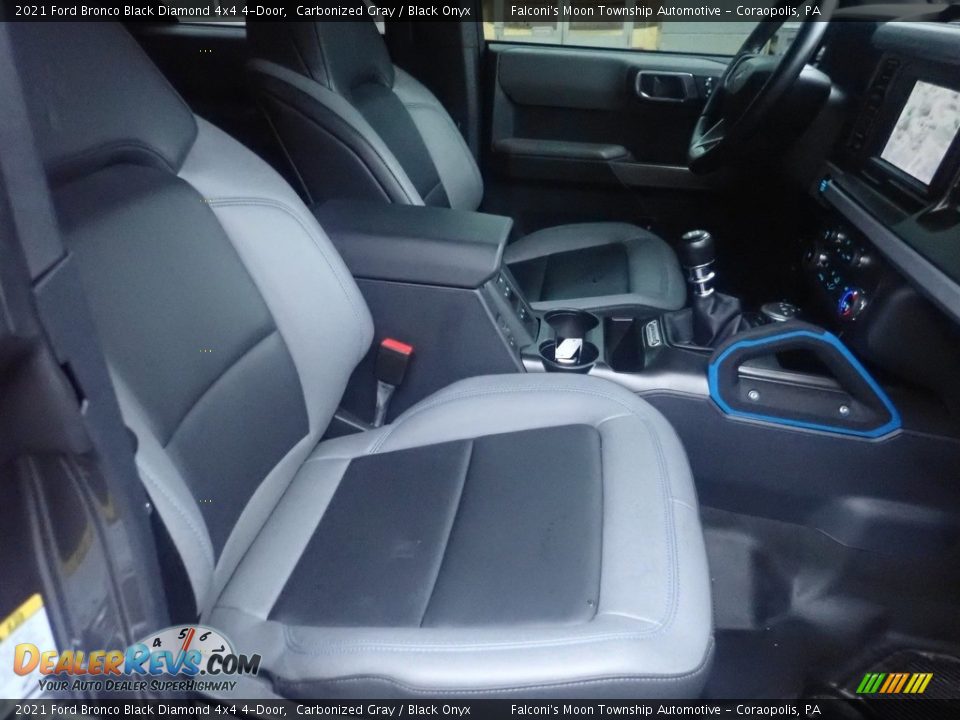 Front Seat of 2021 Ford Bronco Black Diamond 4x4 4-Door Photo #11