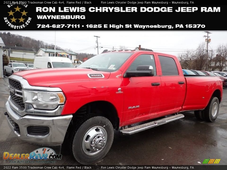 2022 Ram 3500 Tradesman Crew Cab 4x4 Flame Red / Black Photo #1