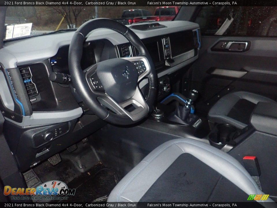 Front Seat of 2021 Ford Bronco Black Diamond 4x4 4-Door Photo #22