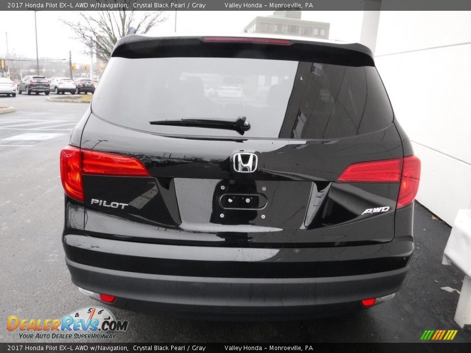 2017 Honda Pilot EX-L AWD w/Navigation Crystal Black Pearl / Gray Photo #8