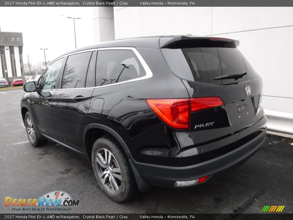 2017 Honda Pilot EX-L AWD w/Navigation Crystal Black Pearl / Gray Photo #10