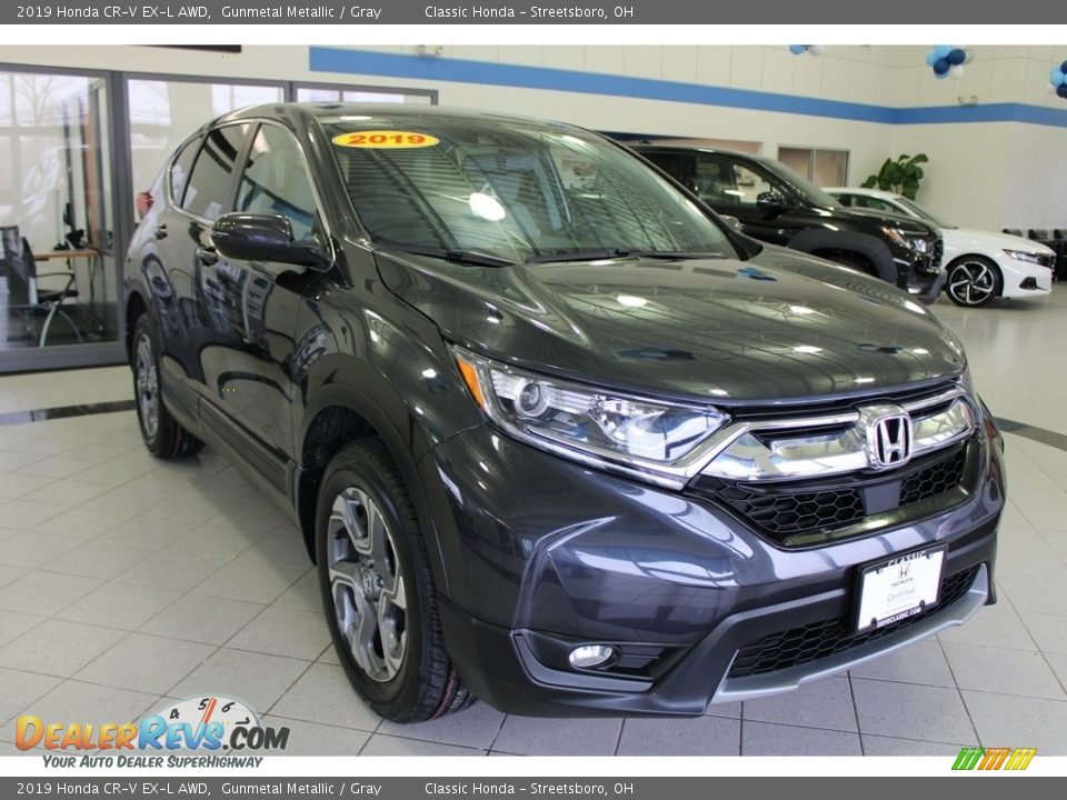 2019 Honda CR-V EX-L AWD Gunmetal Metallic / Gray Photo #4