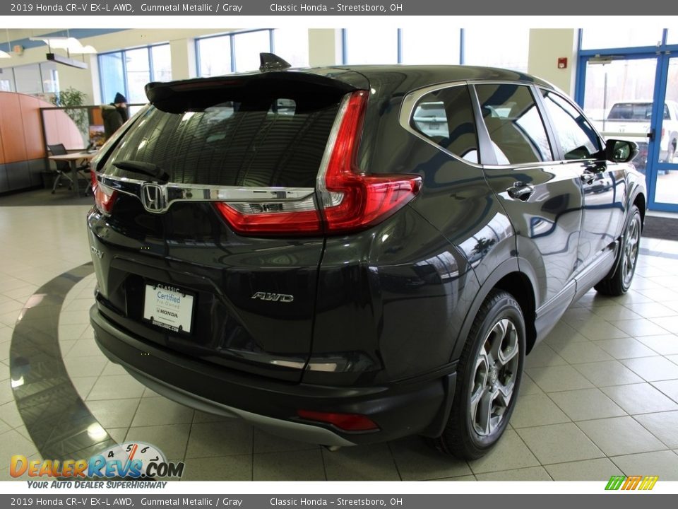 2019 Honda CR-V EX-L AWD Gunmetal Metallic / Gray Photo #8