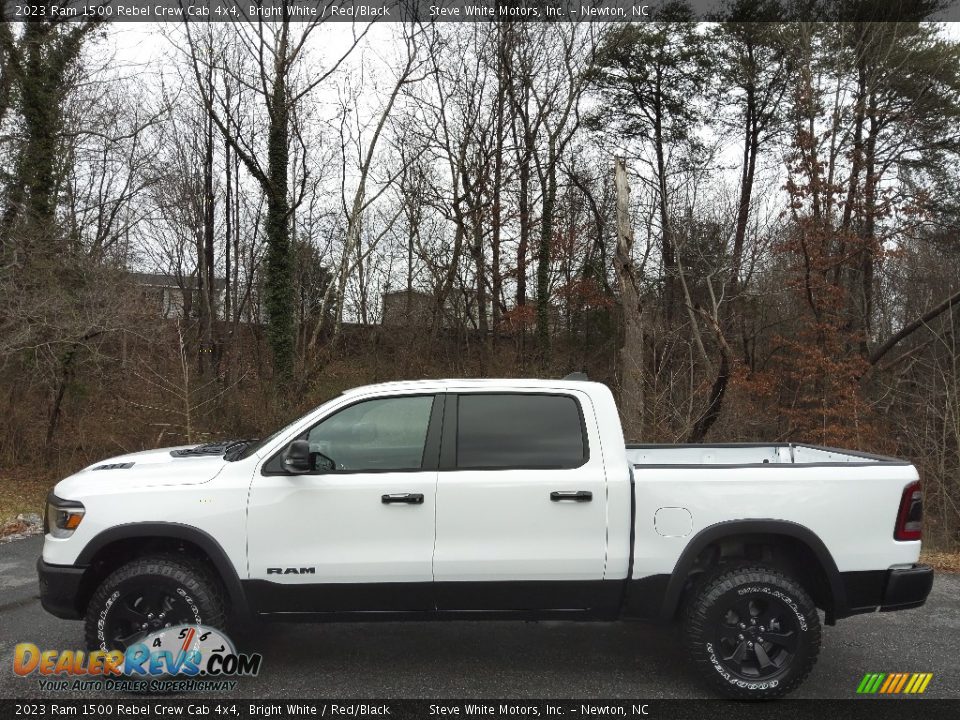 Bright White 2023 Ram 1500 Rebel Crew Cab 4x4 Photo #1