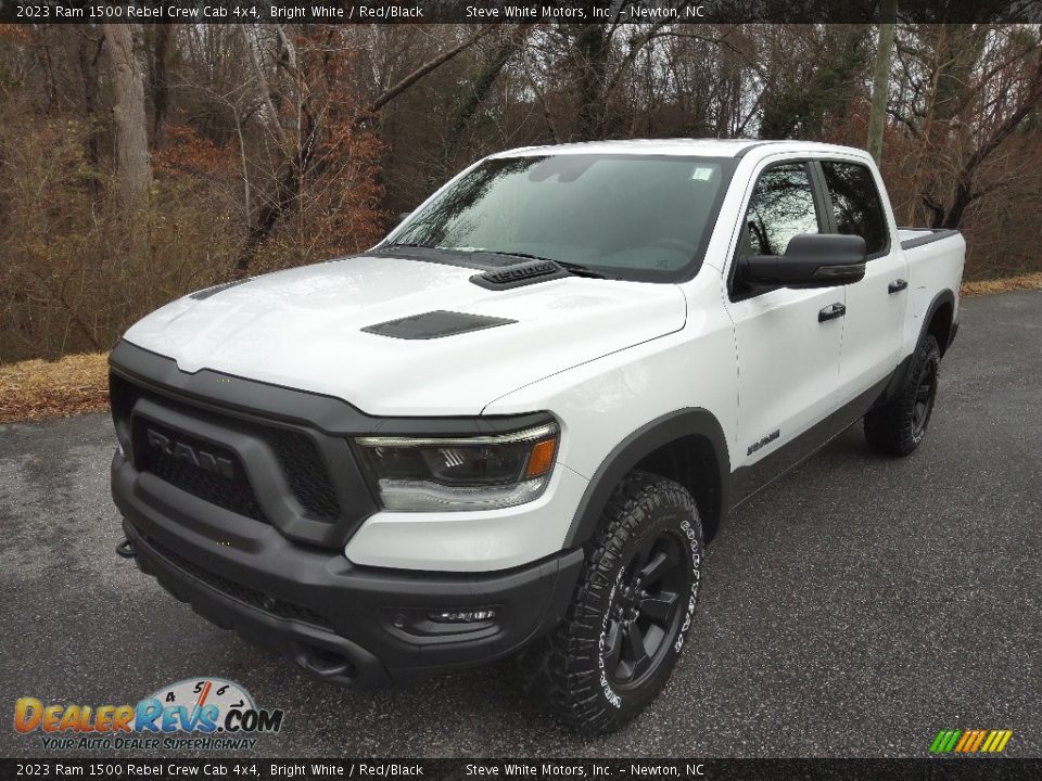 2023 Ram 1500 Rebel Crew Cab 4x4 Bright White / Red/Black Photo #2