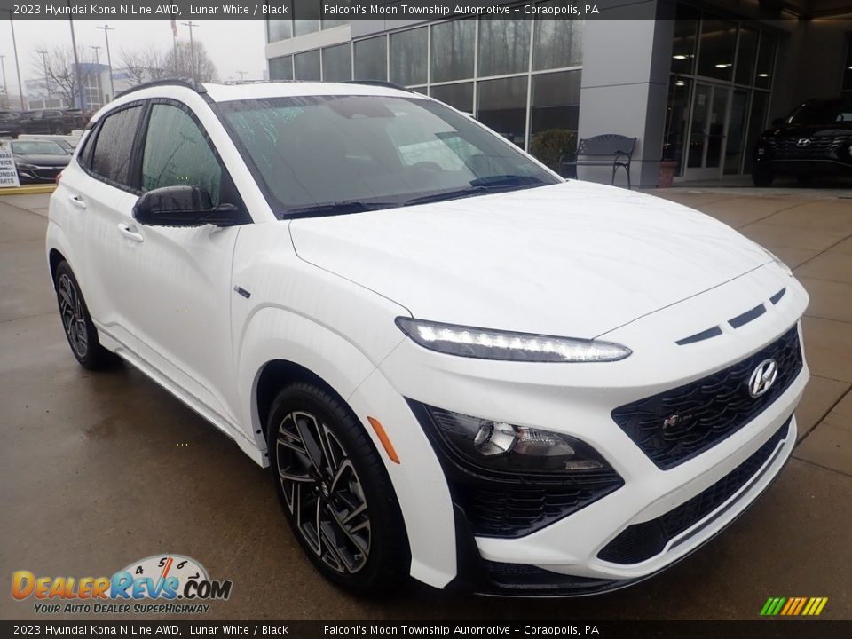 2023 Hyundai Kona N Line AWD Lunar White / Black Photo #9