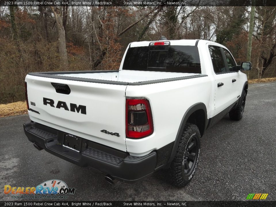 2023 Ram 1500 Rebel Crew Cab 4x4 Bright White / Red/Black Photo #6