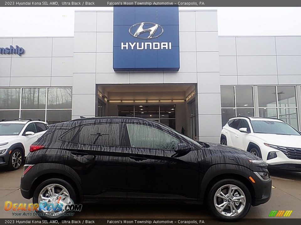 2023 Hyundai Kona SEL AWD Ultra Black / Black Photo #1