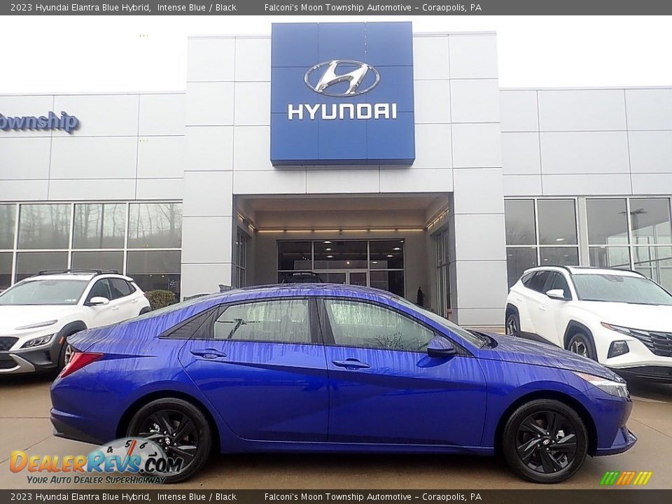 2023 Hyundai Elantra Blue Hybrid Intense Blue / Black Photo #1