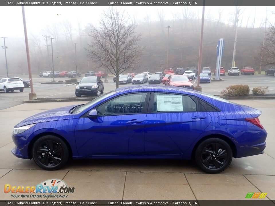 2023 Hyundai Elantra Blue Hybrid Intense Blue / Black Photo #6