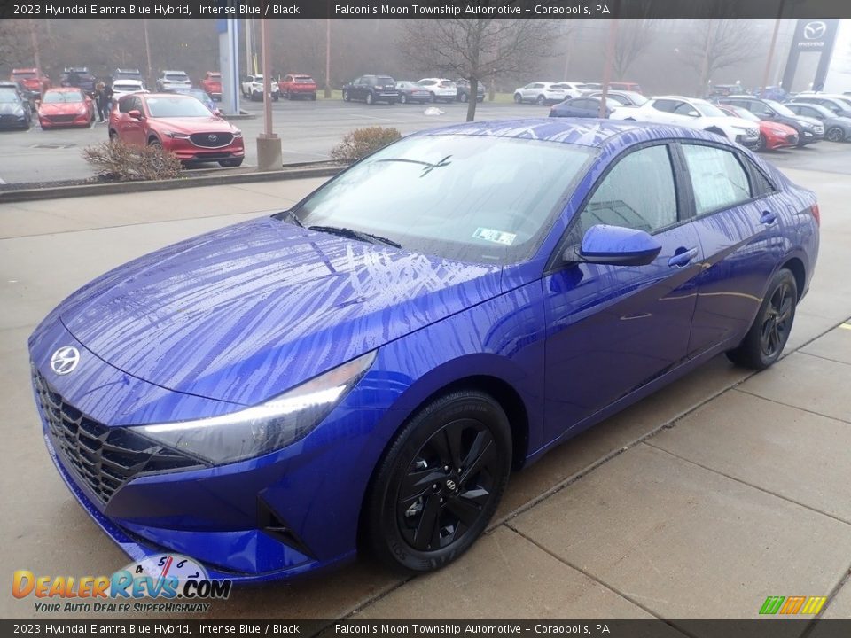 2023 Hyundai Elantra Blue Hybrid Intense Blue / Black Photo #7