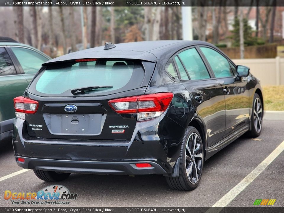 2020 Subaru Impreza Sport 5-Door Crystal Black Silica / Black Photo #6