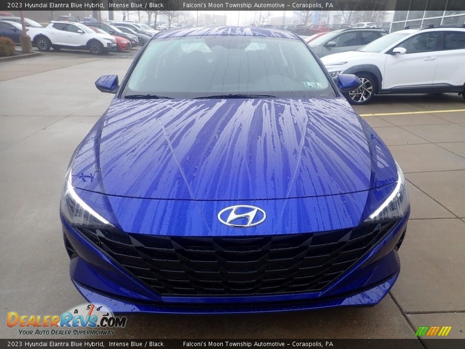 2023 Hyundai Elantra Blue Hybrid Intense Blue / Black Photo #8