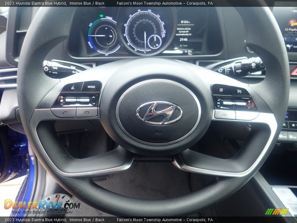 2023 Hyundai Elantra Blue Hybrid Intense Blue / Black Photo #16