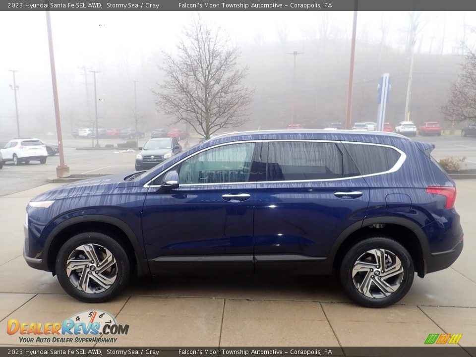 2023 Hyundai Santa Fe SEL AWD Stormy Sea / Gray Photo #6