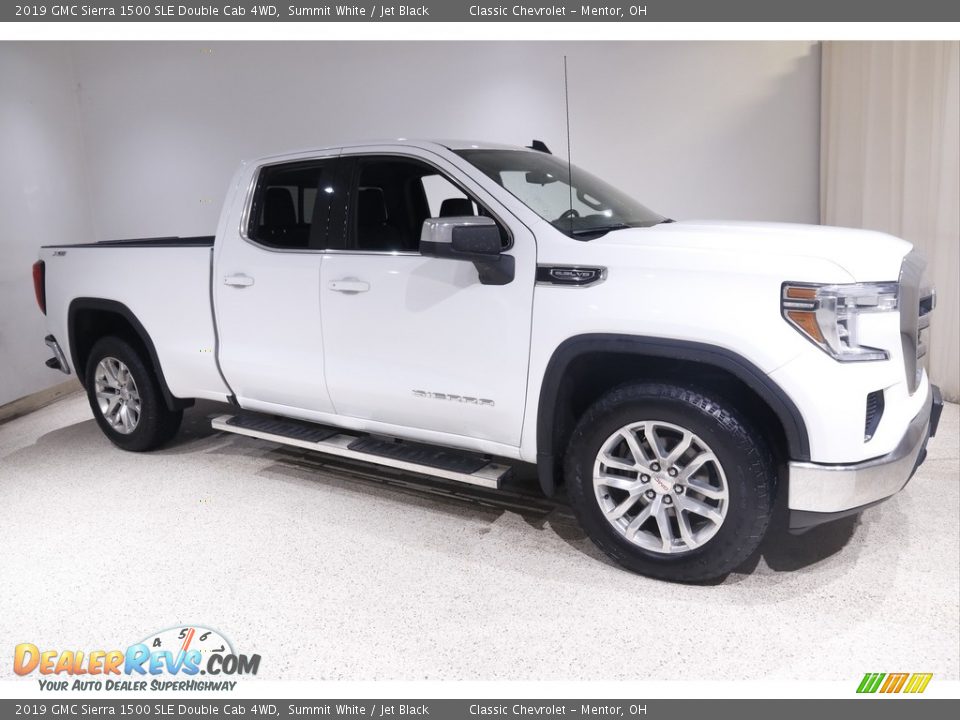 2019 GMC Sierra 1500 SLE Double Cab 4WD Summit White / Jet Black Photo #1