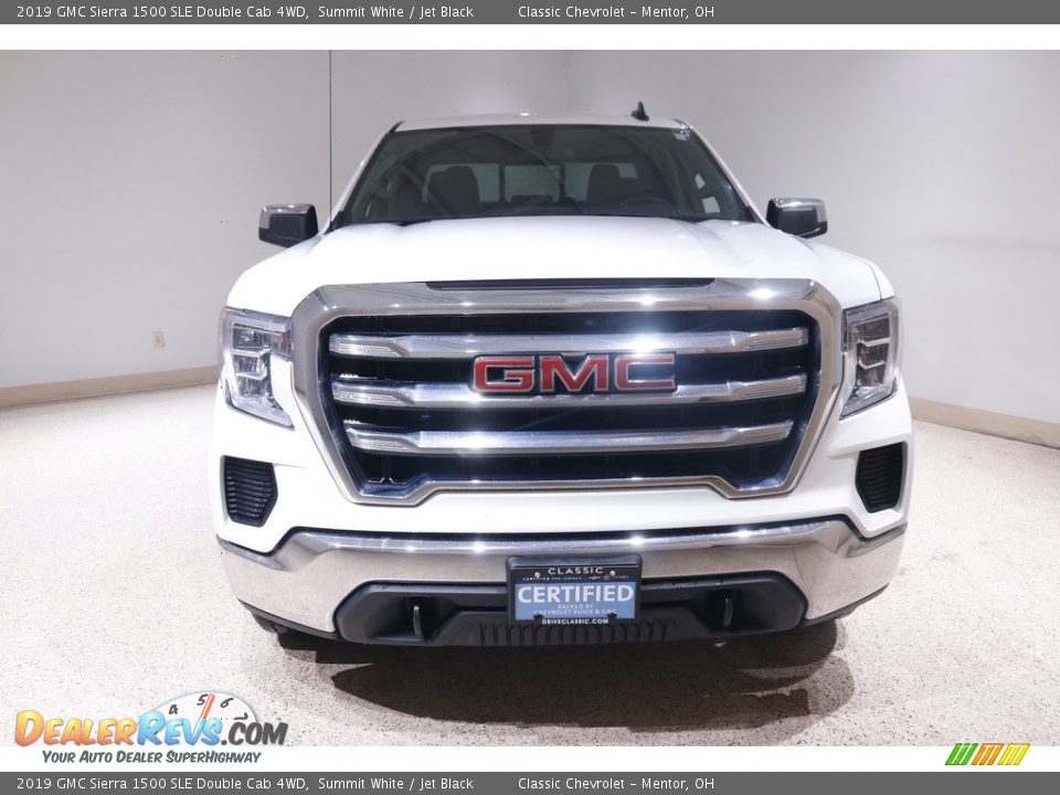 2019 GMC Sierra 1500 SLE Double Cab 4WD Summit White / Jet Black Photo #2