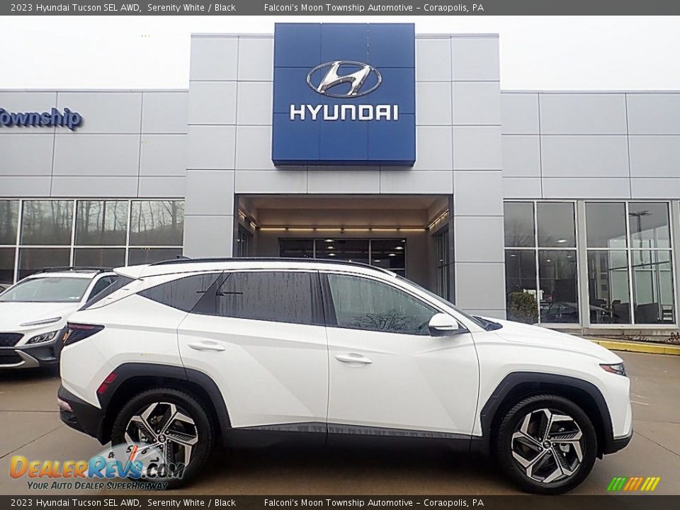 Serenity White 2023 Hyundai Tucson SEL AWD Photo #1