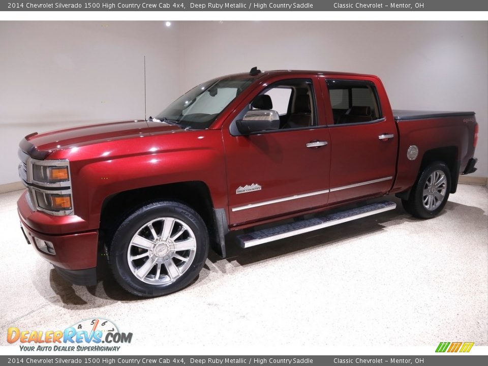 2014 Chevrolet Silverado 1500 High Country Crew Cab 4x4 Deep Ruby Metallic / High Country Saddle Photo #3